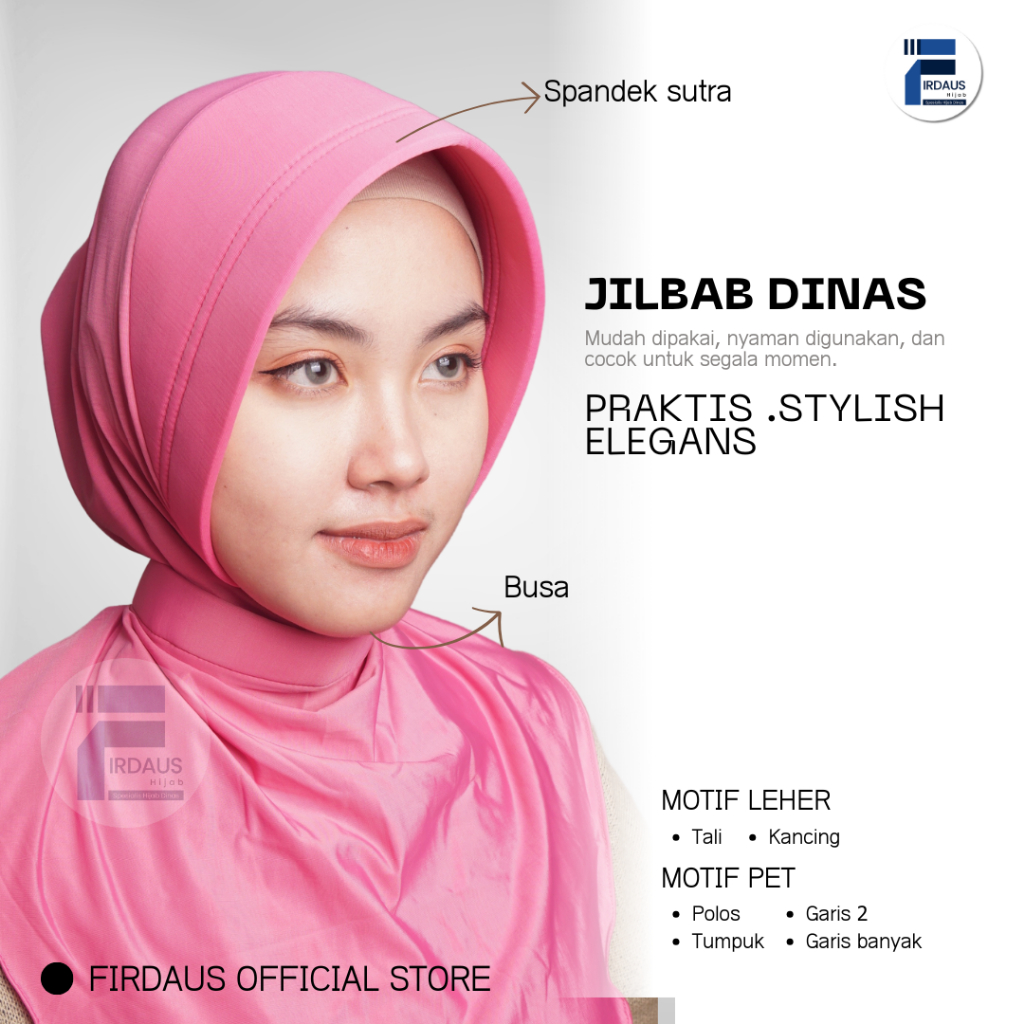 JILBAB DINAS JILBAB PSH BHAYANGKARI/PSR BHAYANGKARI ANTI TEMBEM PREMIUM