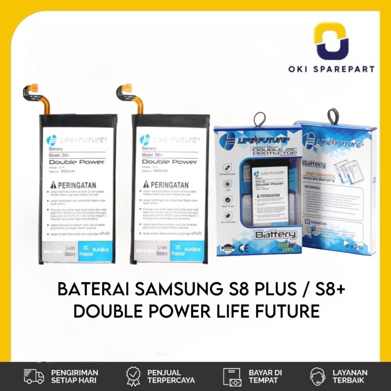 BATERAI SAMSUNG S8 PLUS / S8+ DOUBLE POWER LIFE FUTURE 4000mAh