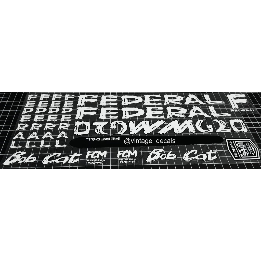 sticker sepeda FEDERAL font Surly