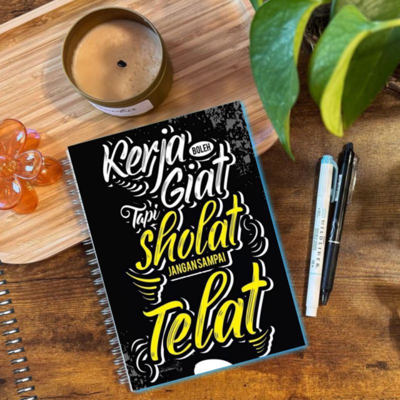 

Buku Catatan Spiral Premium Elegan gambar motivasi kertas berkualitas A6 A5 100 halaman