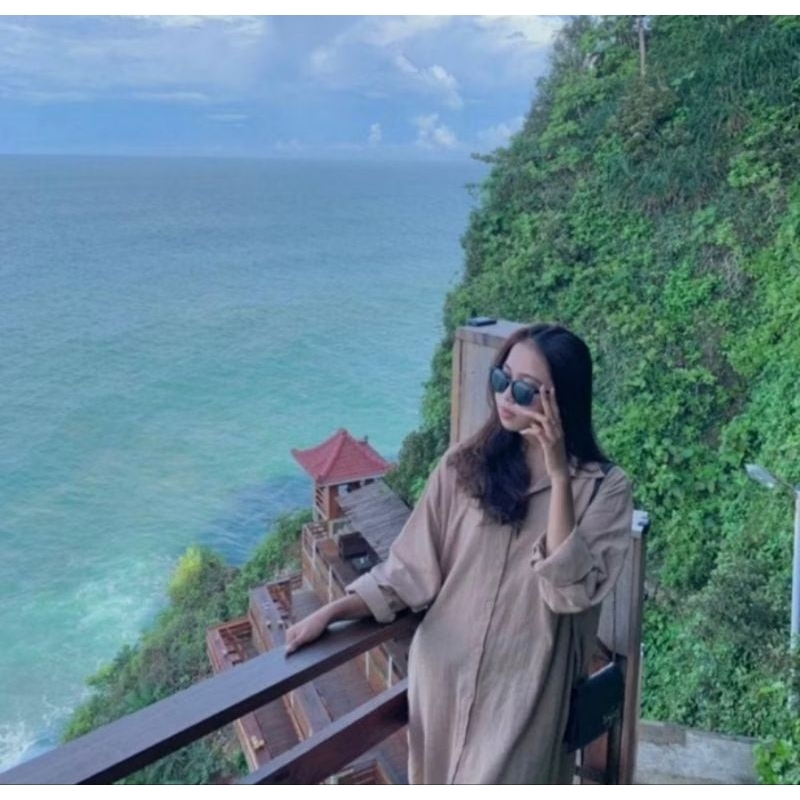 Oversize Dress - shirt dress - linen tunik midi dress linen oversize Dress