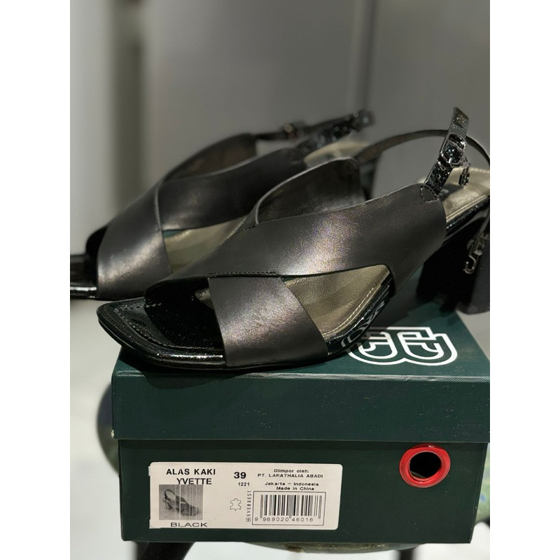 Sepatu Heels Wanita Original Everbest Yvette Black