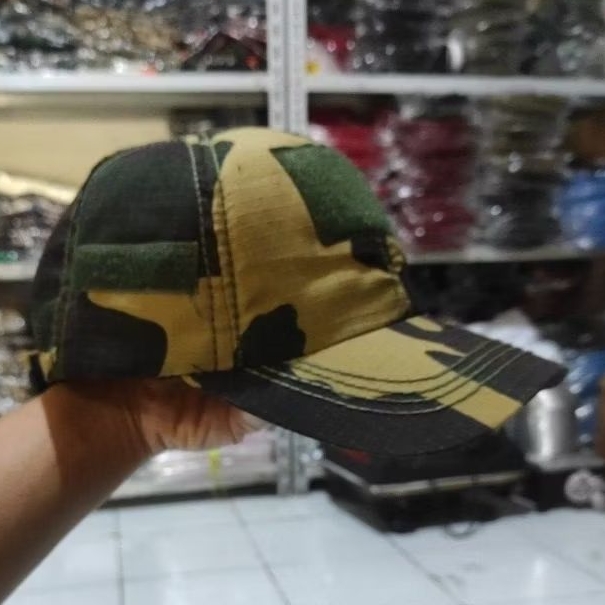 TOPI TACTTICAL VELCRO US WOODLAND TOPI LORENG COKLAT