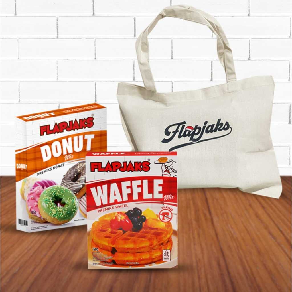 

Flapjaks Donut Premix + waffle Premix bundling tote bag