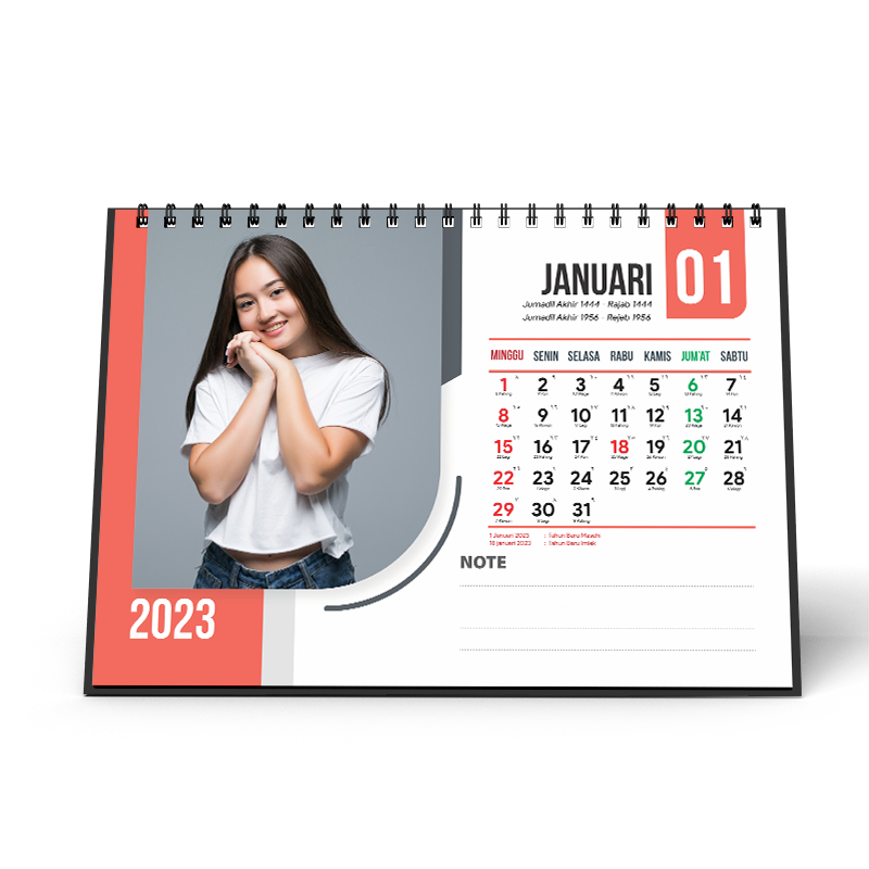 

Kalender Duduk 2025 | Kalender Meja Custom Foto Hardcover Jilid Spiral uk 15 x 21 cm isi 12 lembar
