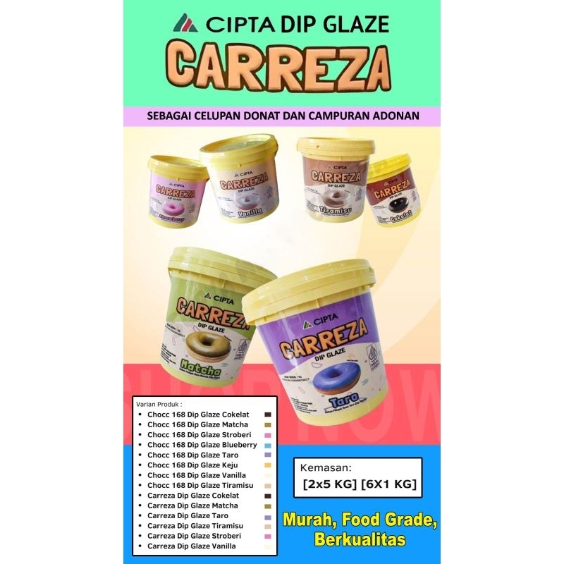 

CAREZA DIGLAZE 1 KG SEMUA RASA LENGKAP / DIPGLAZE INOVA / CAREZA