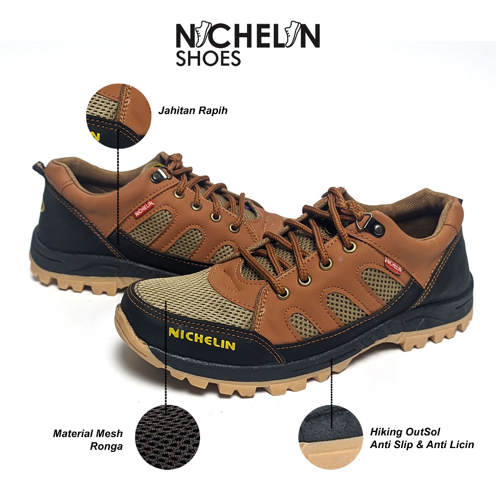 NICHELIN - SEPATU HIKING PRIA SEPATU OUTDOOR SEPATU HIKING ADVENTURE MENDAKI