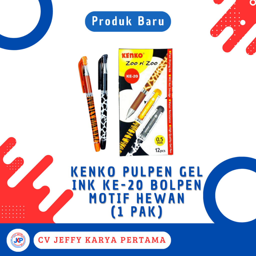 

Kenko Pulpen Gel Ink Ke-20 Motif Hewan (1 Pak)