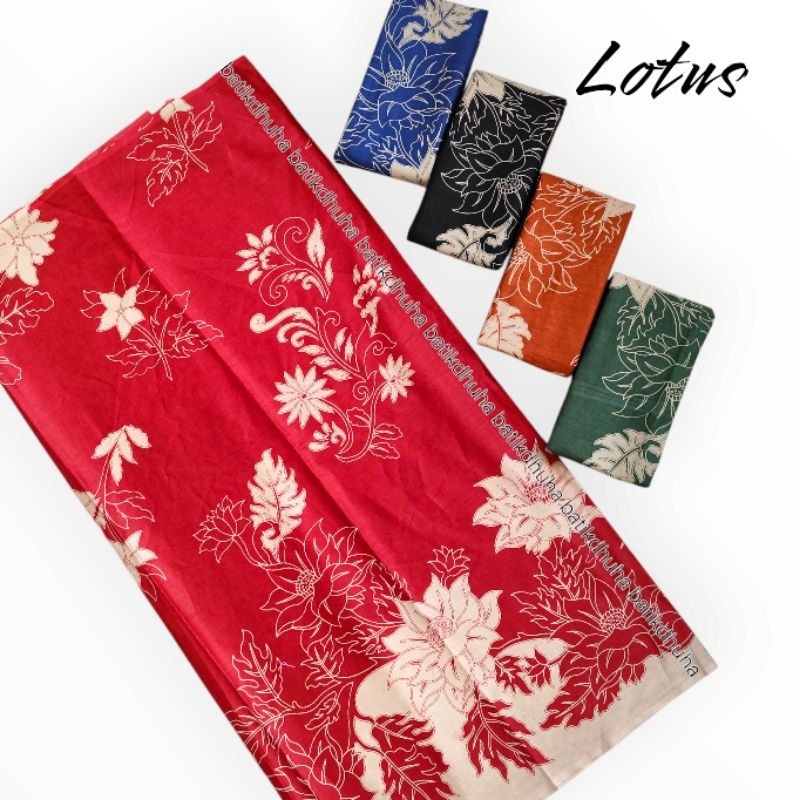 kain batik panjang Bahan bakal baju kemeja tunik rok bunga lotus