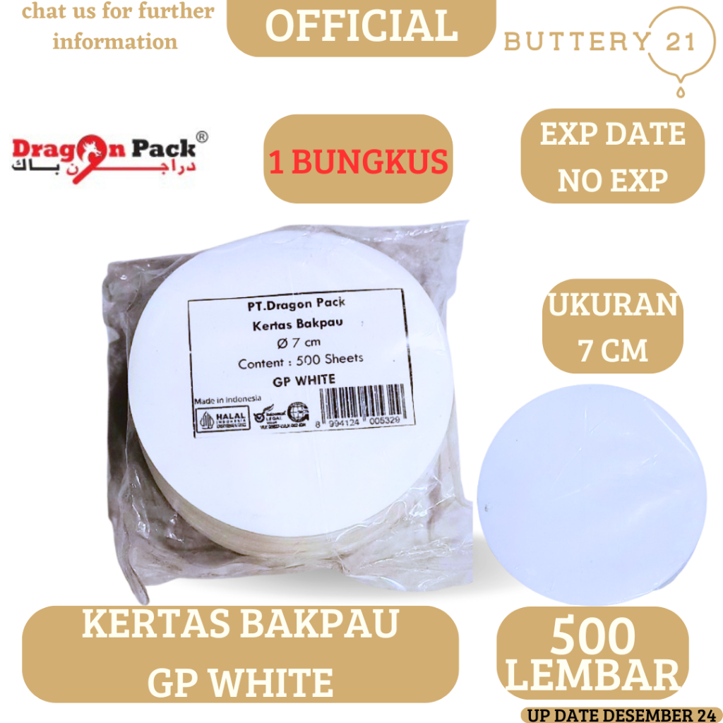 

KERTAS BAKPAU ISI 500 LEMBAR UK 7 CM/ALAS CAKE/ALAS BAKPAU/KERTAS BULAT PUTIH/GP WHITE