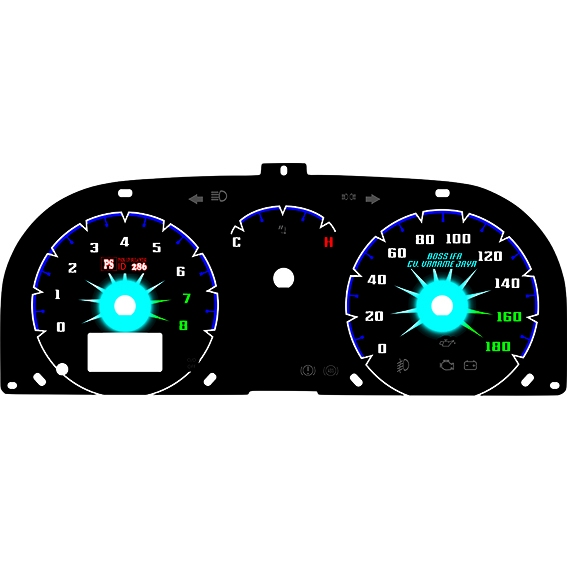 Custom Speedometer Grand Max Star Design