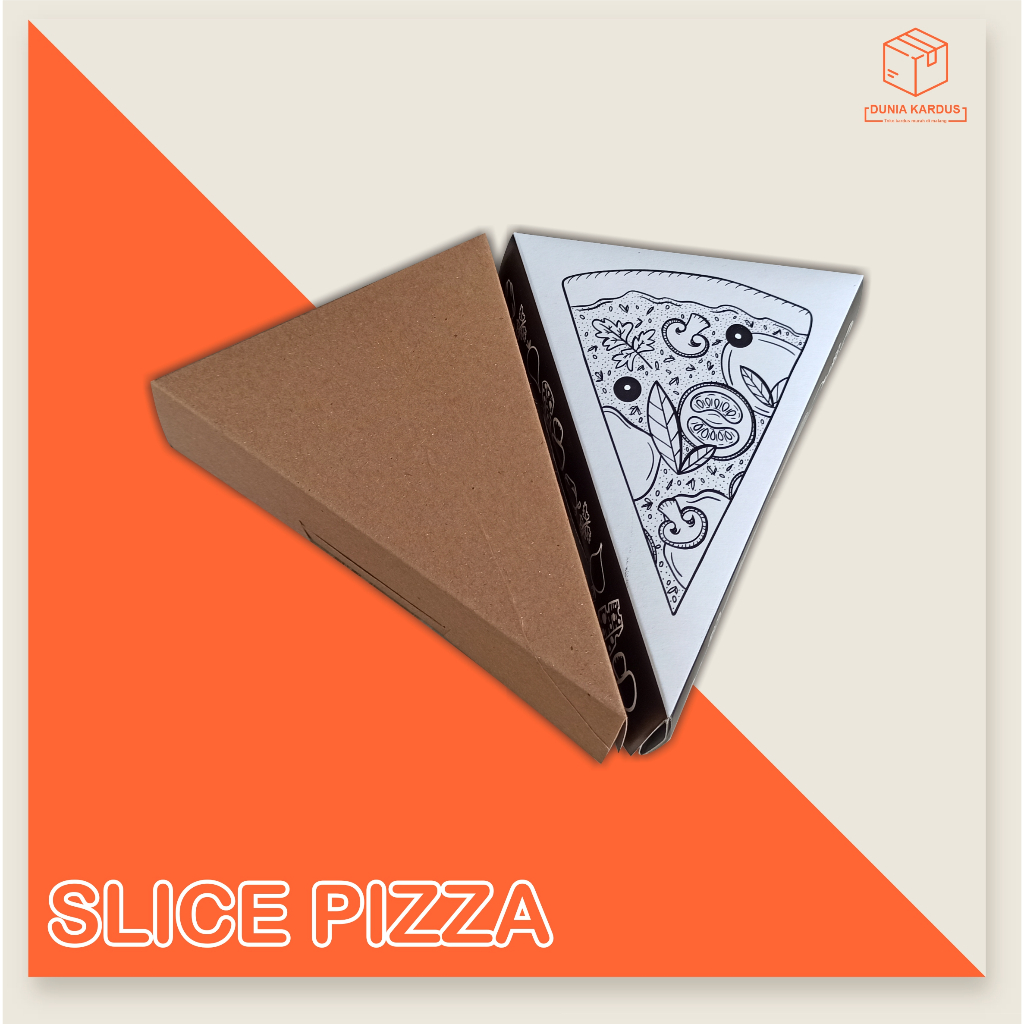 

SLICE PIZZA 17x12x3.5 cm / CAKE SLICE /paper kraft / paper box PLUS LAMINASI | KEMASAN MAKANAN | PUPER SLICE PIZZA