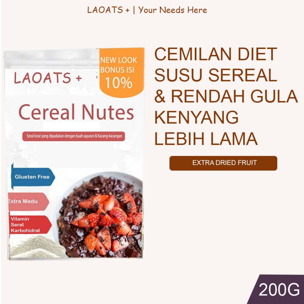 

Sereal Diet Pelangsing Penurun Berat Badan Rolled Oat Almond Milk Chia Seed Oatmeal Rendah Gula Beras Merah Marbella Vanilla Laoats (30g)