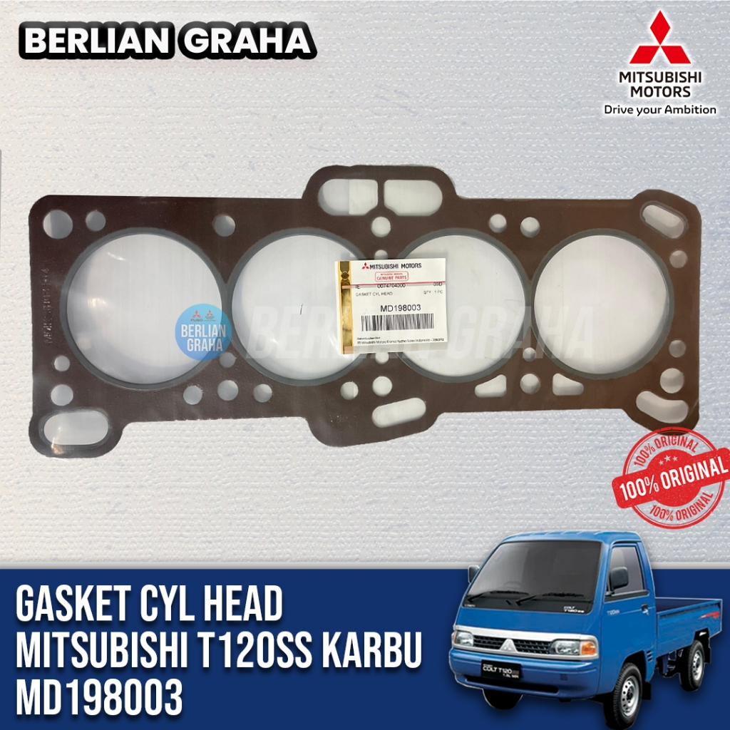 Paking Kop Gasket Cylinder Head T120ss Karbu Original Mitsubishi | MD198003