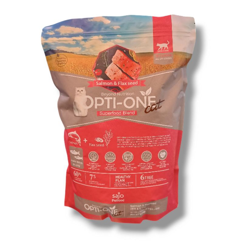 OPTI-ONE ORGANIC CAT SALMON & FLAX SEED 1,2 KG