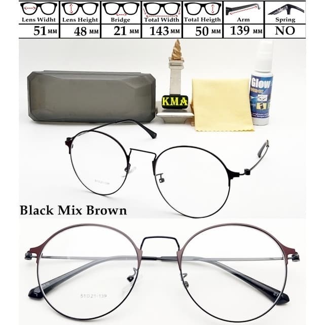 kacamata kore bulat minus frame metal minus vintage kacamata boboho