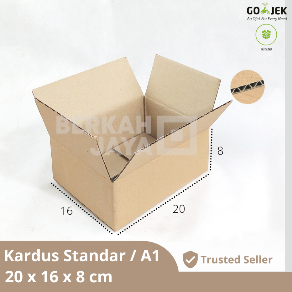 

20x16x8 cm | B FLUTE | KARDUS | CORRUGATED BOX | PACKING | PACKAGING (Kardus 20 x 16 x 8 cm)