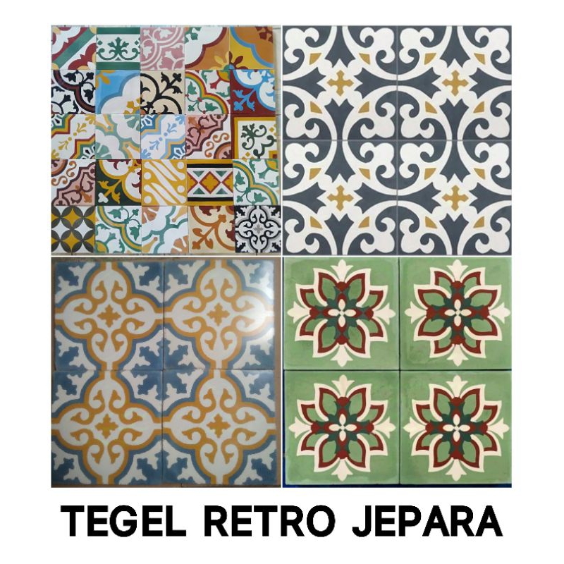 Tegel 20x20cm Motif Ubin Lantai Tekel Rumah Heritage