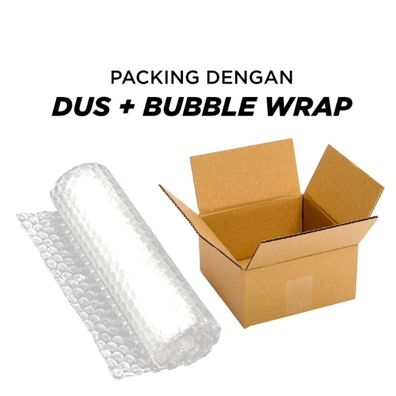 

packing kardus + bubble wrap