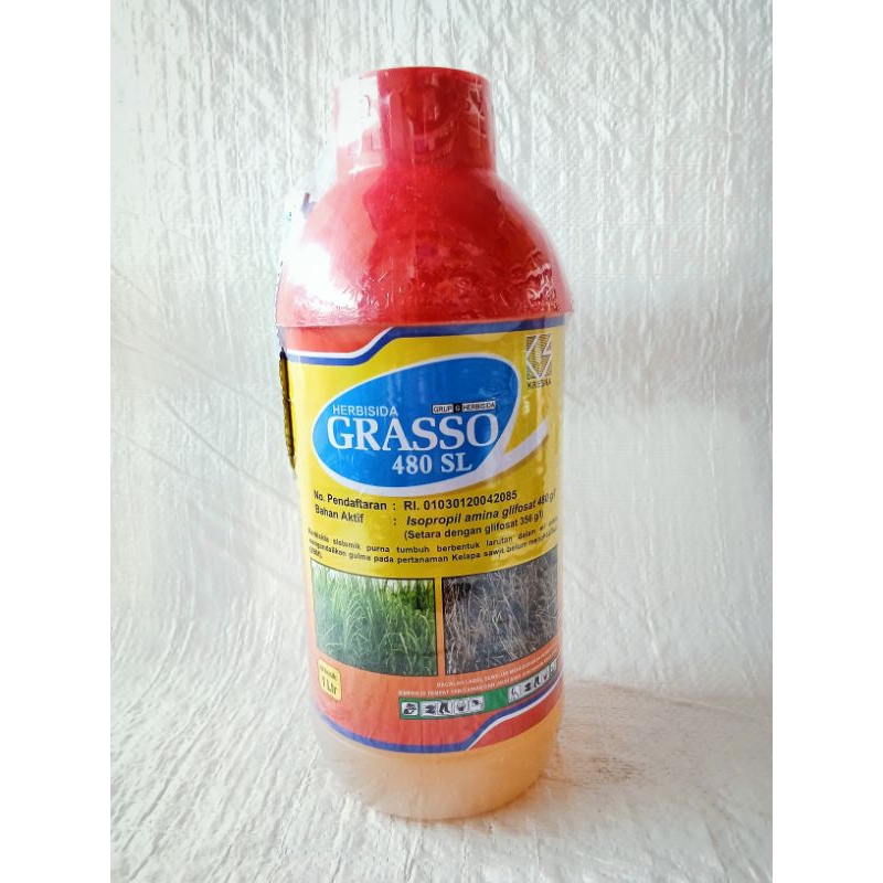 Herbisida Grasso 480 SL/kemasan 1 L/ Racun Rumput Sistemik.