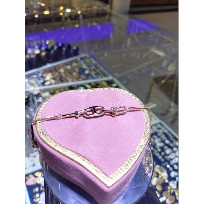 gelang rantai tifann* plat hitam 375