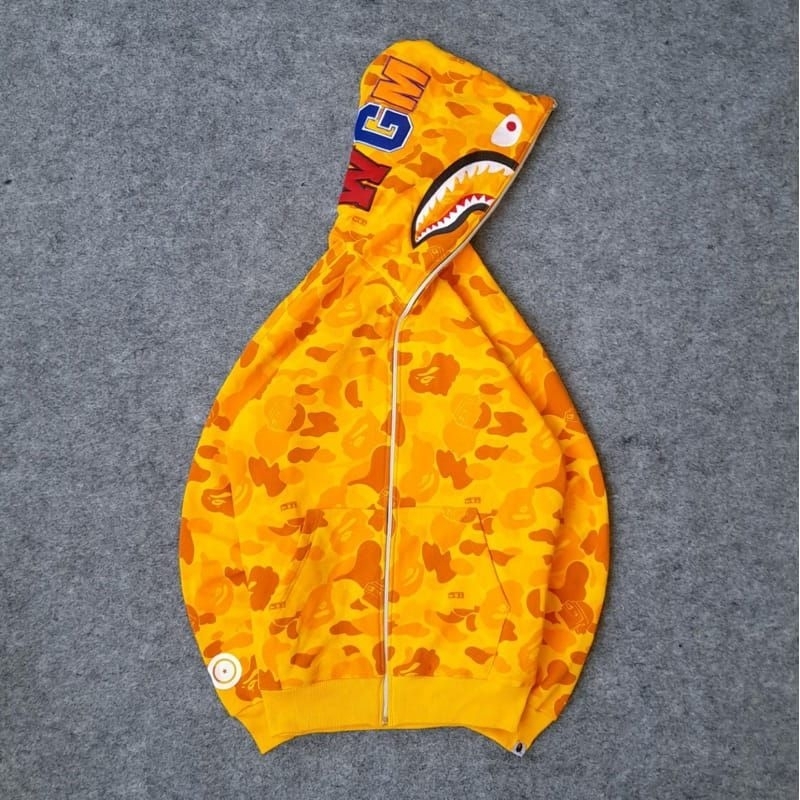 HOODIE ZIPPER BAPE CAMO FULL TAG LBELL