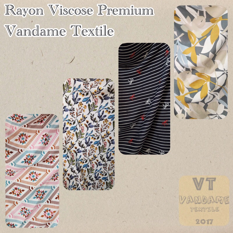 Kain Katun Rayon Motif Bunga | Katun Rayon Motif | Katun Rayon Viscose Premium | Katun Rayon Motif M