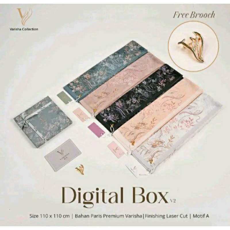 VARISHA BOX | HIJAB SEGI EMPAT MOTIF | HIJAB PREMIUM