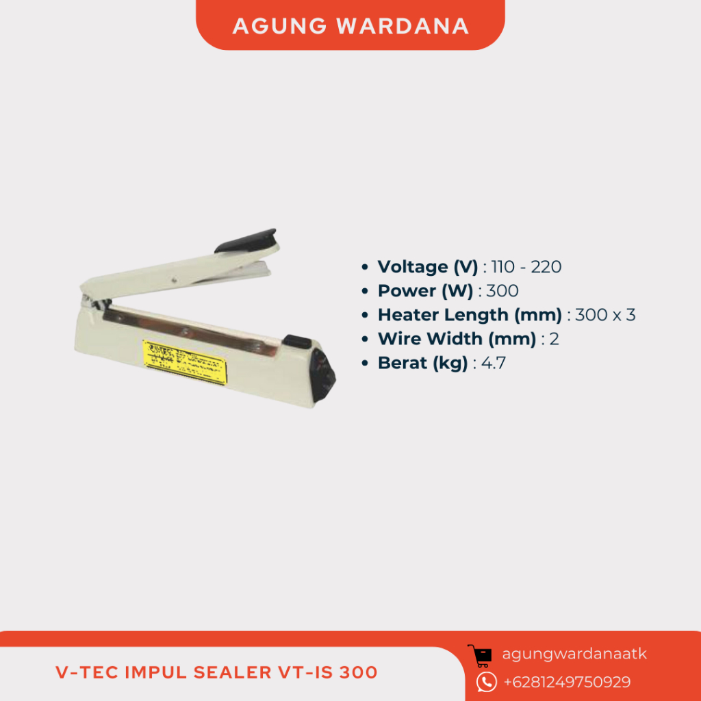 V-TEC IMPULSE SEALER VT-IS 300