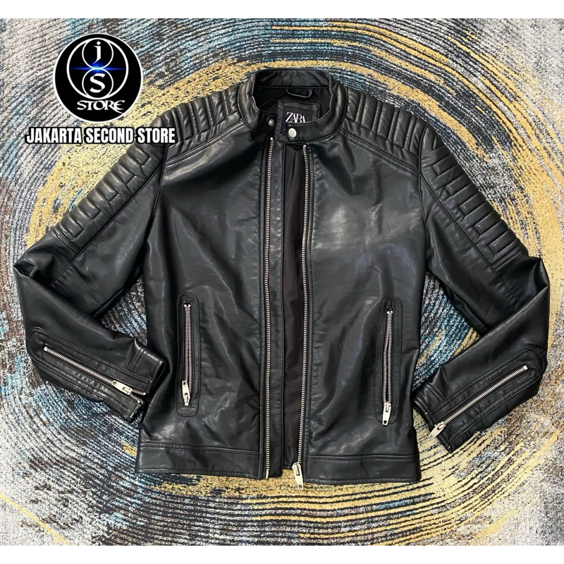Jaket Kulit Zara Man Bikers Limited Collection