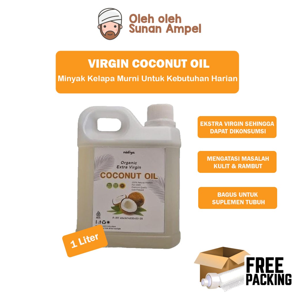 

VCO Virgin Coconut Oil 1 Liter Minyak Kelapa Asli Bersih Higienis