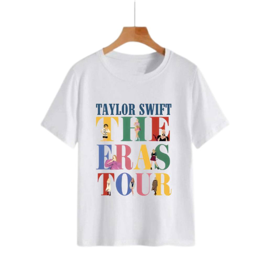 Kaos T-Shirt Wanita Lengan Pendek Kaos Band Eras Tour Taylor Swift Combed 24s