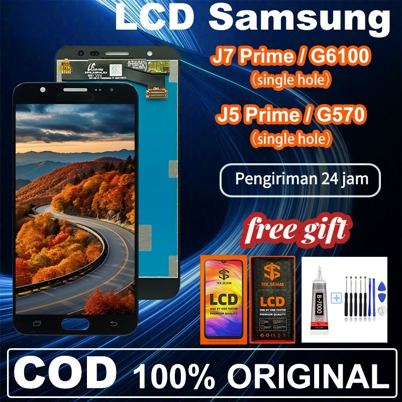 【ORIGINAL+lem+obeng】LCD Samsung J7 PRIME/G6100  J5 PRIME/G570 ORIGINAL 100% FULL SET TOUCHSCREEN HD 