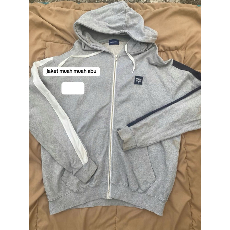 PL jaket abu muah muah