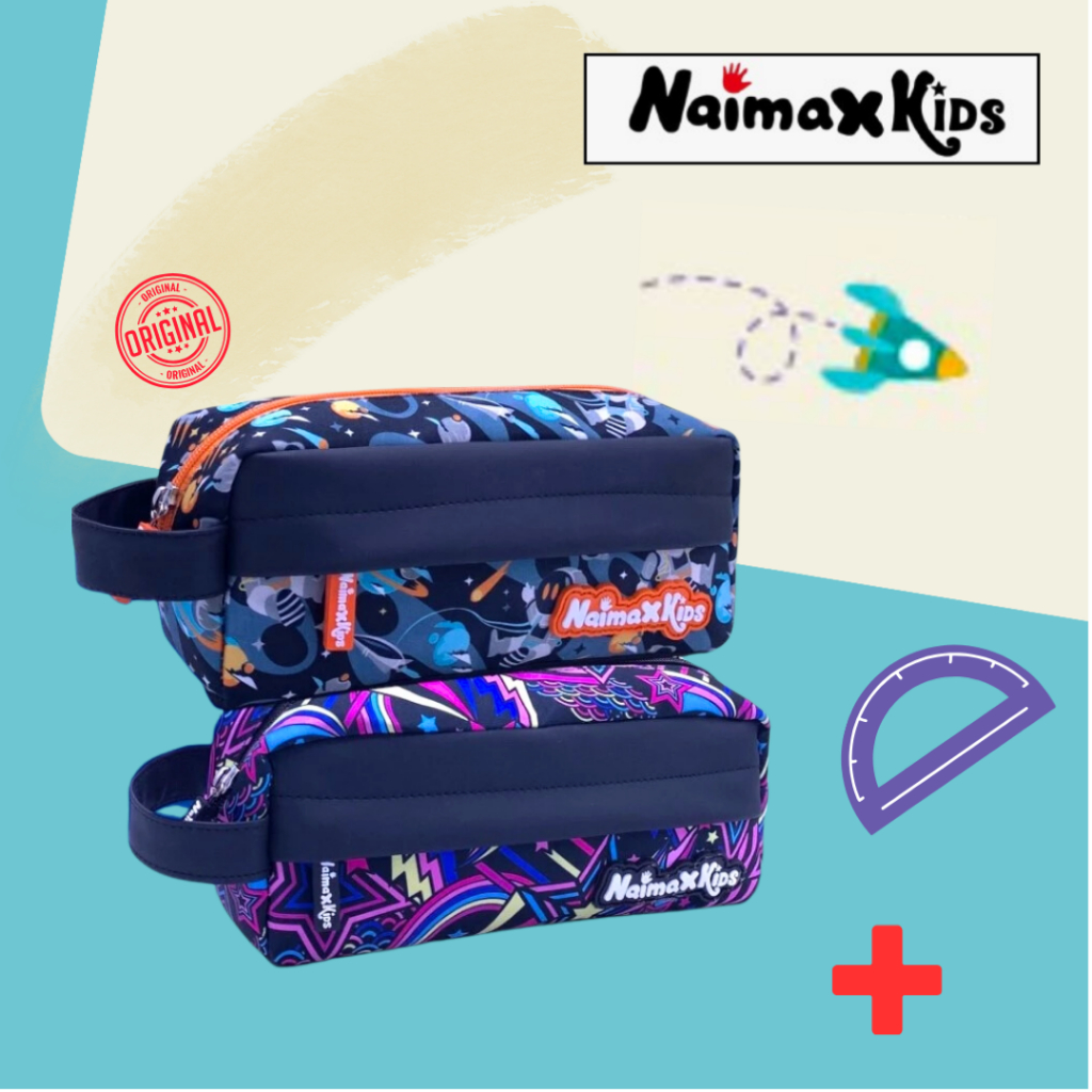 

Naimax kids Pencil Case TwinZip Anak Perempuan Laki-Laki