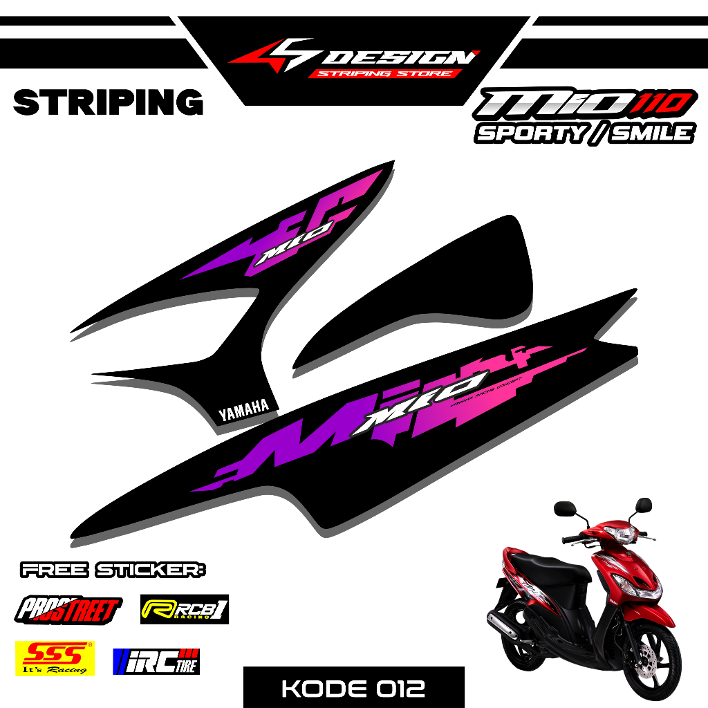 12 STICKER STRIPING MIO SPORTY - STICKER STRIPING MIO SPORTY