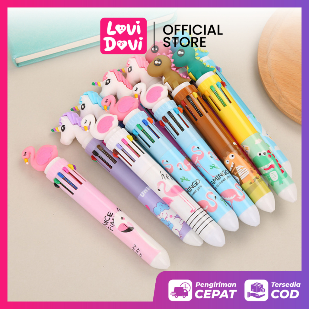 

Pulpen Mekanik 10 Warna Karakter Lucu / Bolpoin Pena Anak Motif Beruang Super Lucu