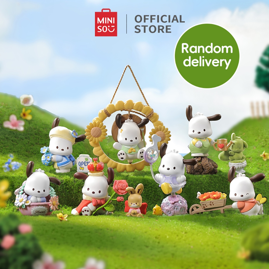 Miniso x Pochacco Flower & Early Youth Series Blind Box Figure Model Kotak Buta Surprise Box