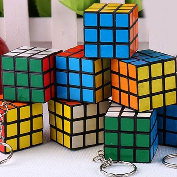 gantungan kunci rubik 3x3 mini