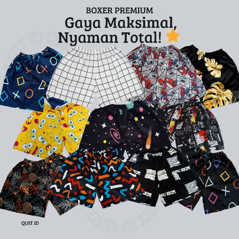 BOXER PRIA WANITA | BOXER PREMIUM | BOXER MOTIF DEWASA | KOLOR PRIA | BOXER PRIA