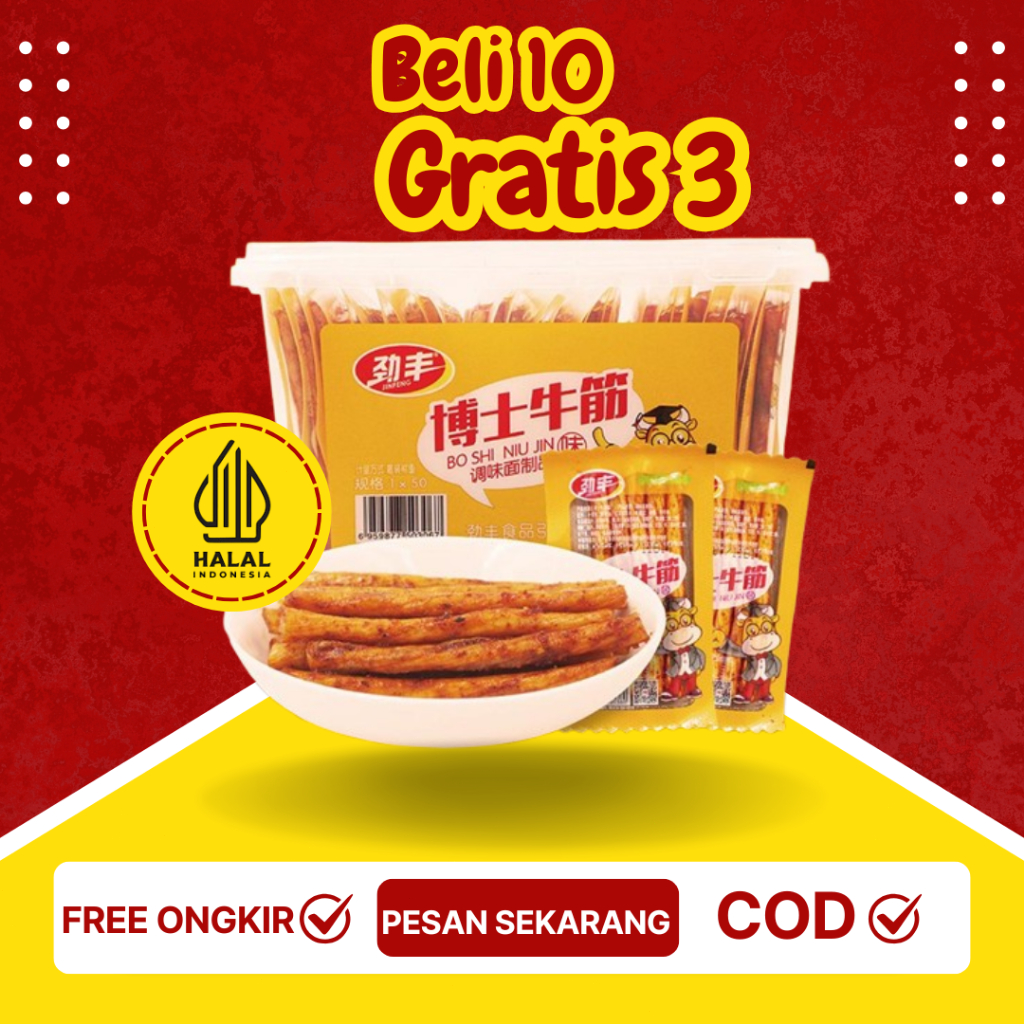 

Stik Pedas Stick Tendon Cemilan Lebaran Viral Jajanan Impor Enak Manis Spicy Cemilan China HALAL