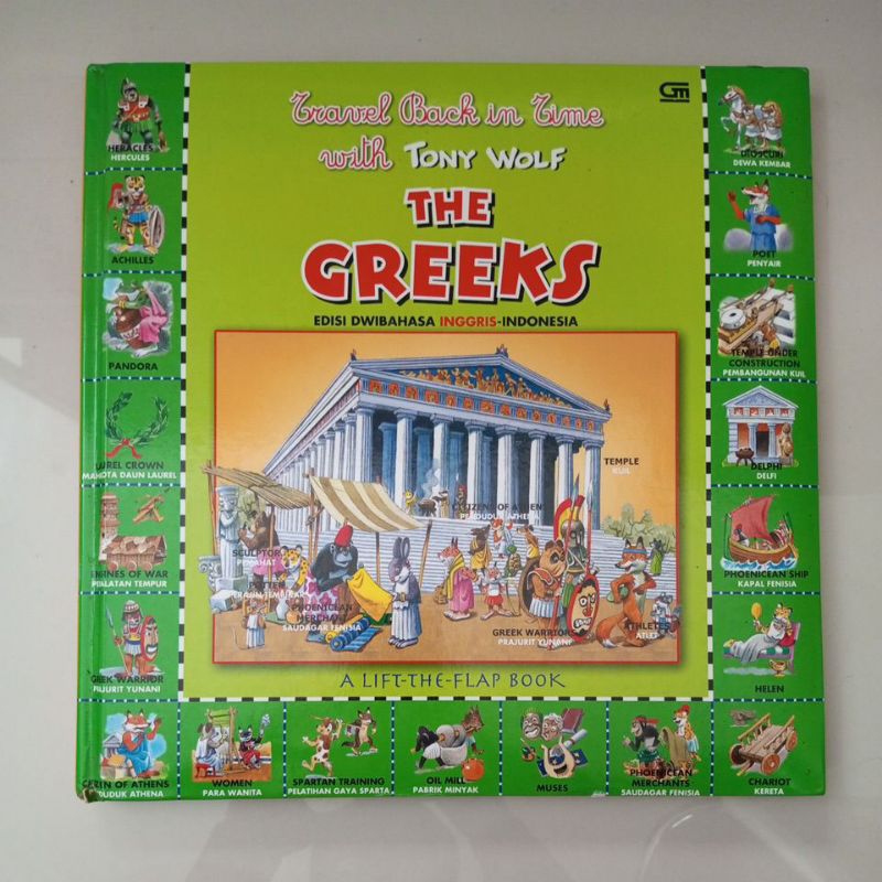 BUKU TRAVEL BACK IN TIME WITH TONY WOLF THE GREEKS YUNANI