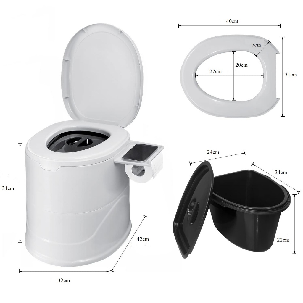 Closet Toilet Duduk Portable + Ember Untuk Lansia & Ibu Hamil - Toilet Duduk Lansia Portable