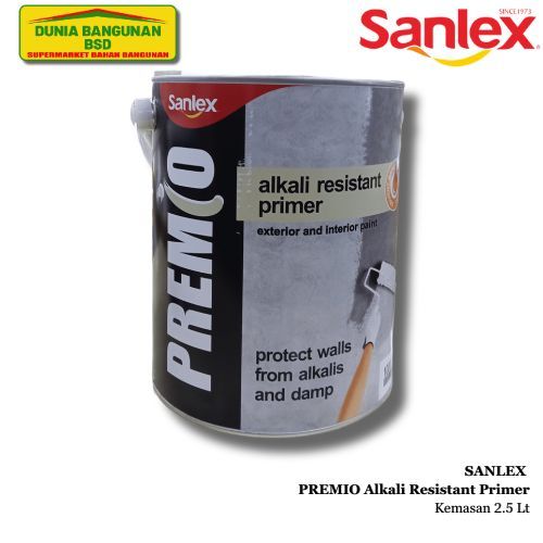 SANLEX Premio Cat Dasar Tembok Alkali Resisting Primer Galon 2.5 L White