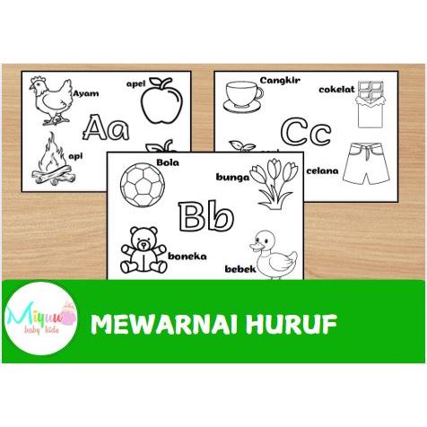 

Mewarnai huruf, worksheet mewarnai, preschool activity, preschool printable