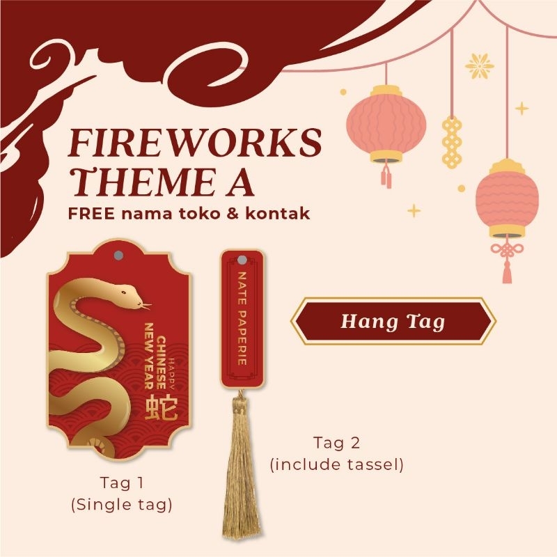 

Hang Tag Snake CNY Imlek 2025