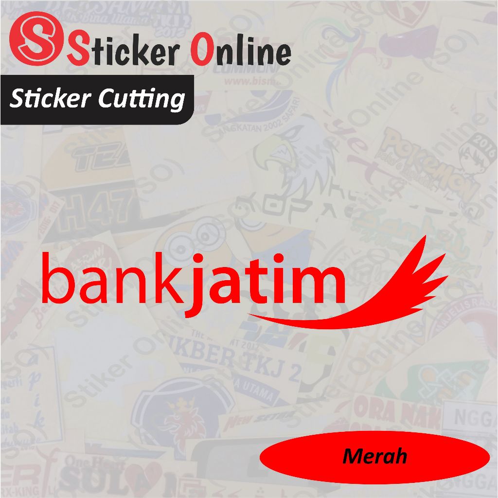 Stiker Bank Jatim | Sticker Cutting Logo Bank Jatim Motor Mobil
