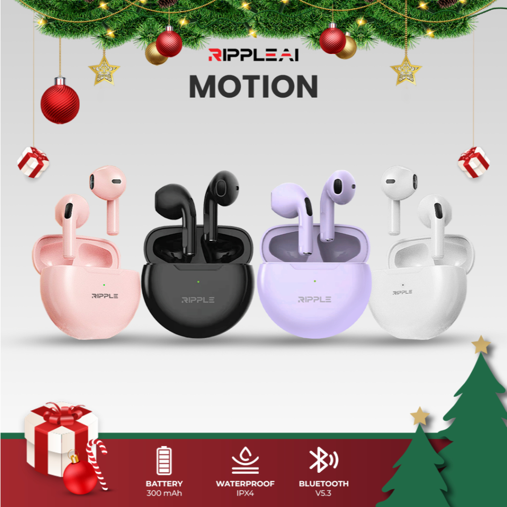 (Flash Sale) Ripple Rippods Motion TWS Headset Bluetooth Earphone Mini Earbuds Handsfree