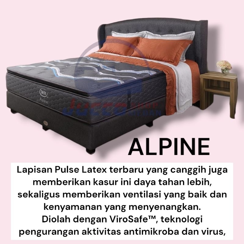 [ Jucco ] Springbed SERTA ALPINE 160/180/200 tebal 35cm - Matras Latex Murah Serta Alpine - Springbe