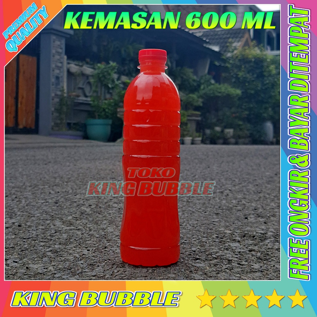 Gelembung balon sabun super besar / Soap bubbles / Gelembung Sabun merah 600 ML